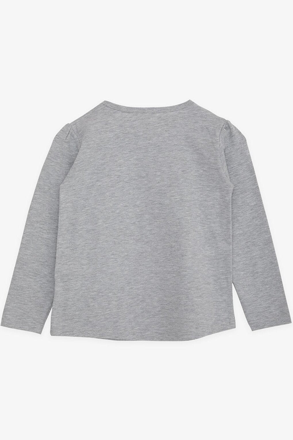 Girl's Long Sleeve T-Shirt Girl's Look Gray Melange (Age 4-9)