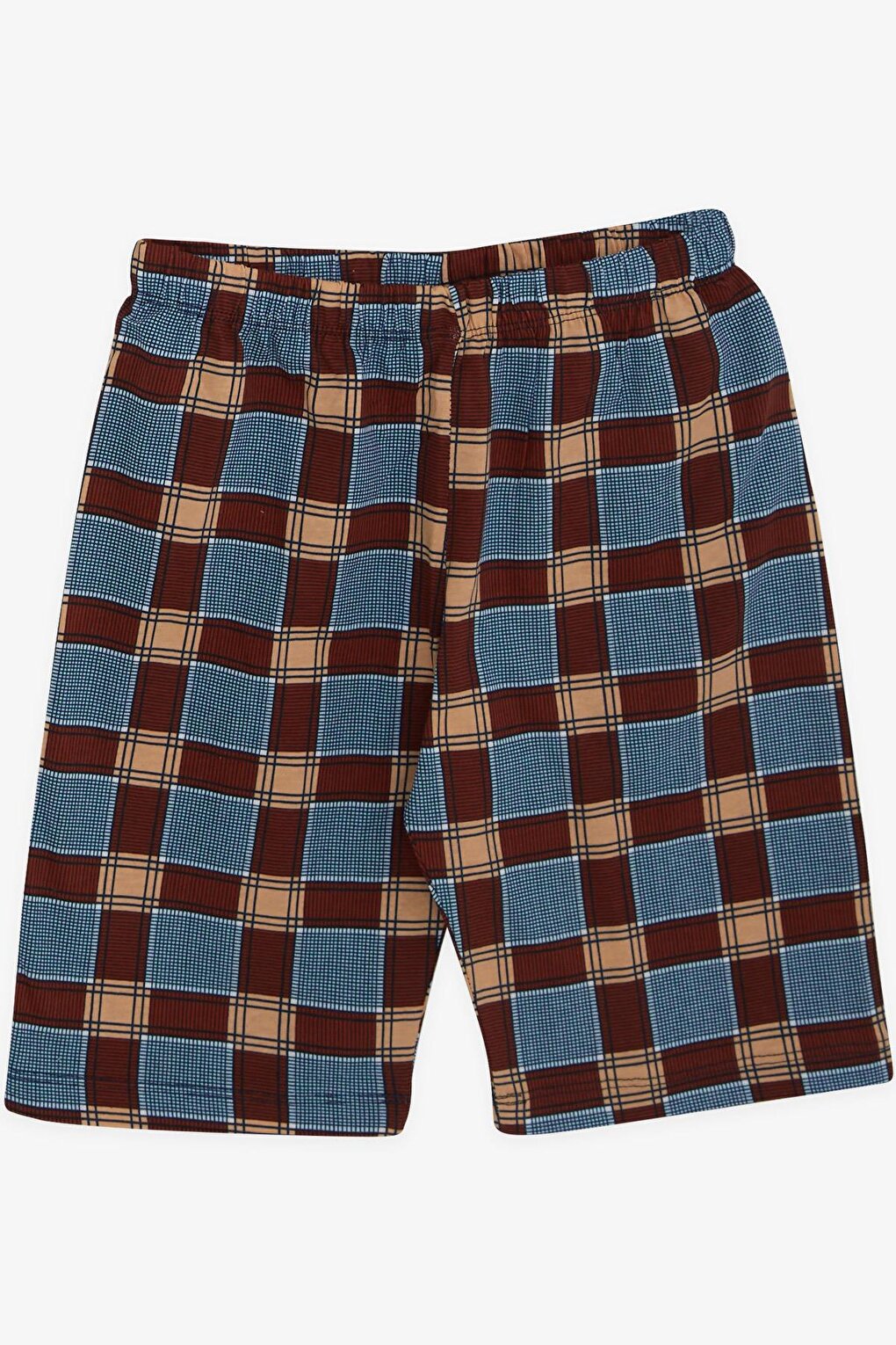 Boy's Shorts Pajama Set Plaid Patterned Mixed Color (Age 10-14)