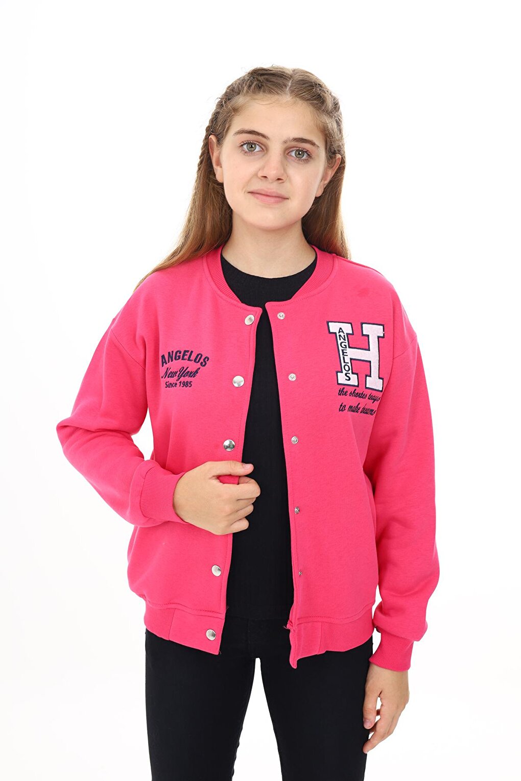 Girl's College Style H Printed Jacket 7 -13 Years Lx273