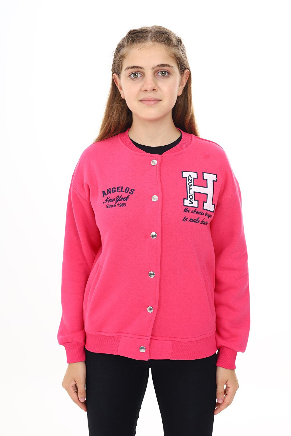 Girl's College Style H Printed Jacket 7 -13 Years Lx273