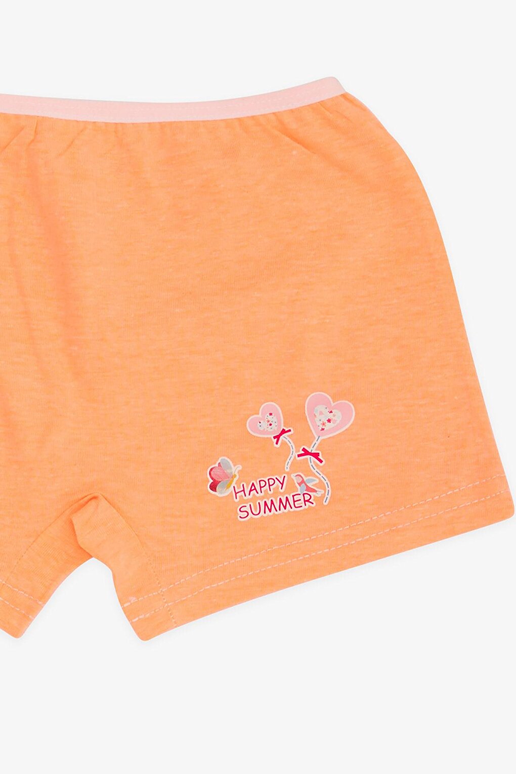 Girl's Boxer Bubble Printed Neon Orange (Age 9)