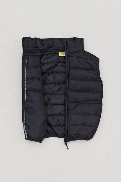 High Collar Boy's Puffer Vest with Pockets