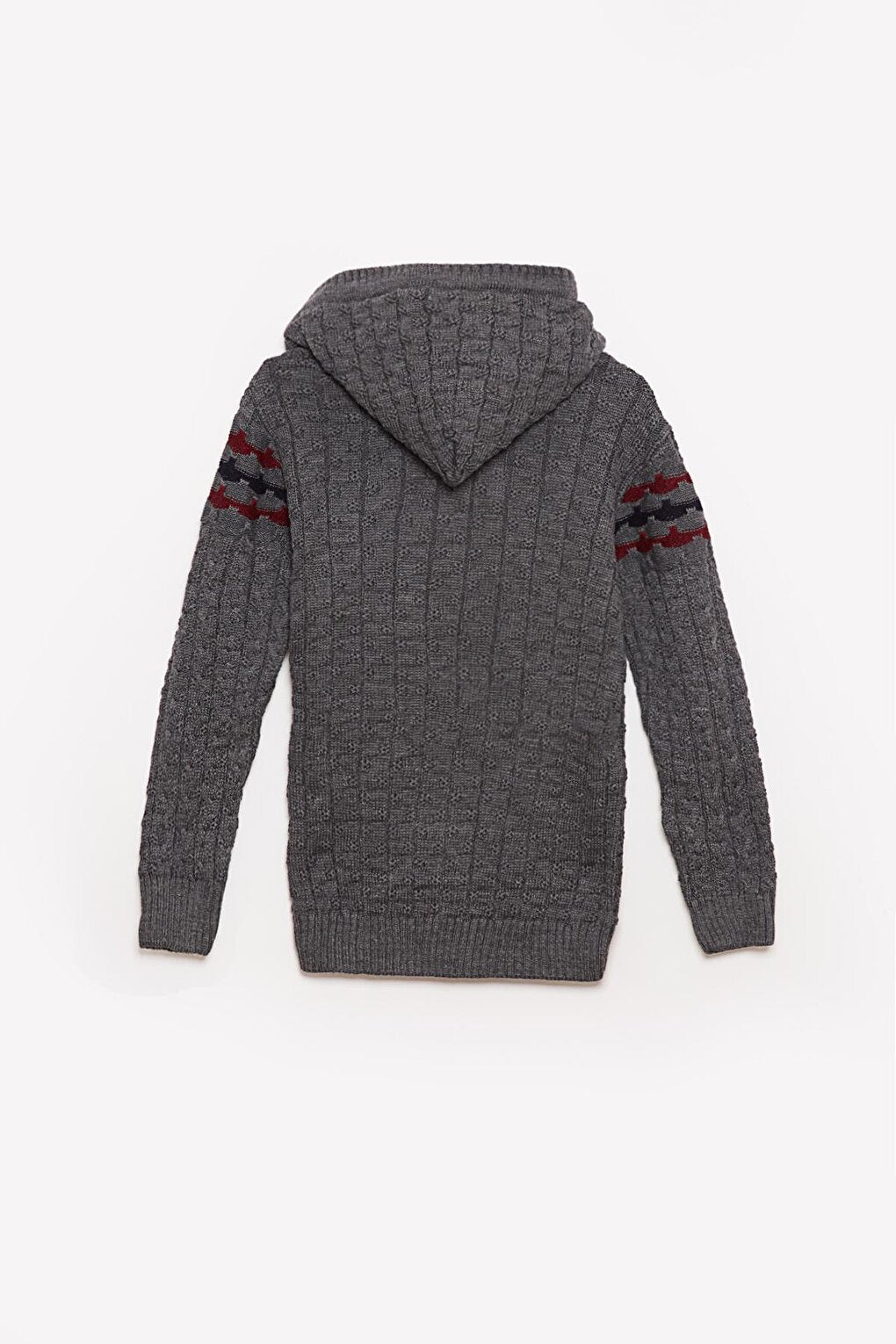 Fur Detailed Knitwear Boys Cardigan