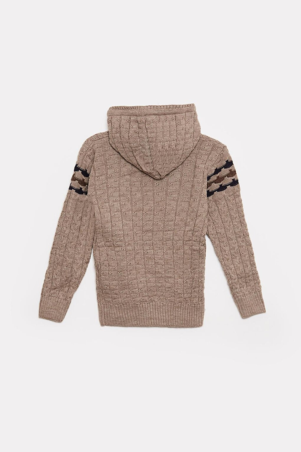 Fur Detailed Knitwear Boys Cardigan