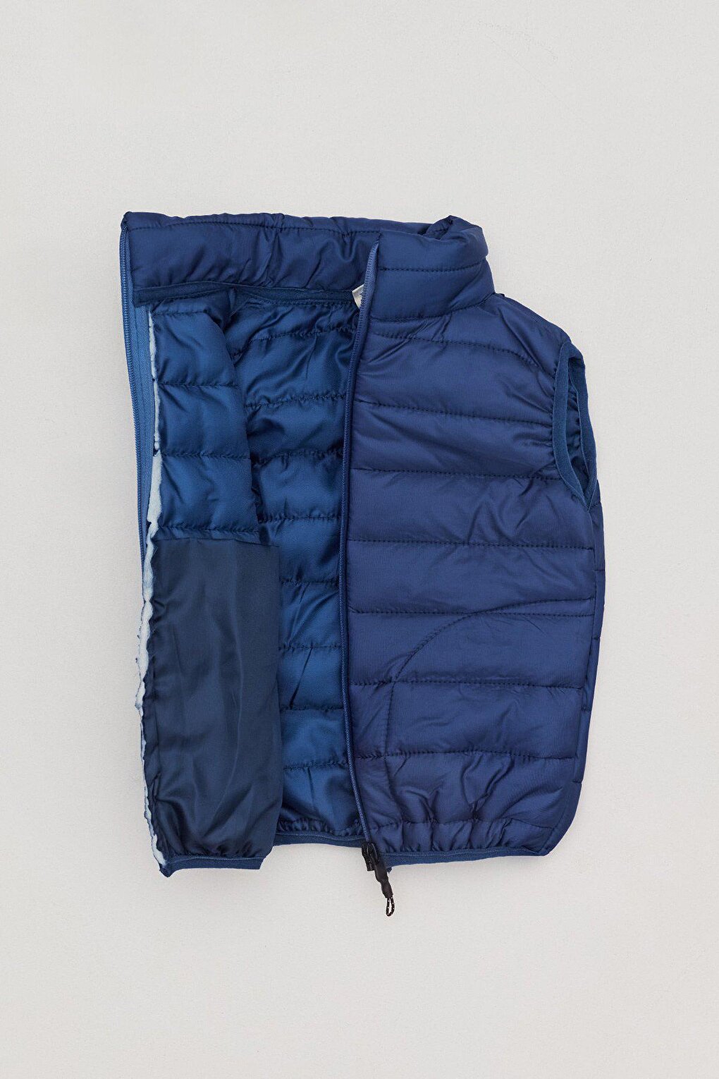 High Collar Boy's Puffer Vest with Pockets