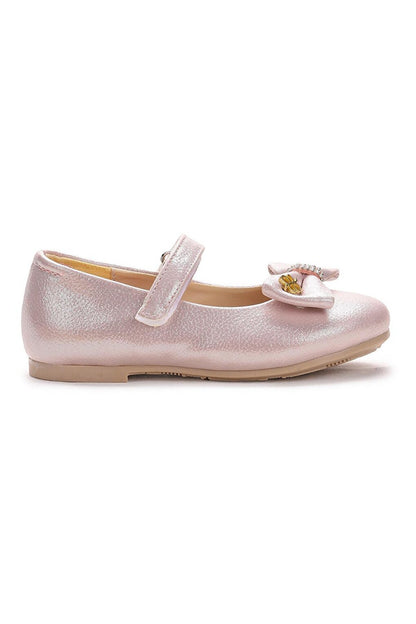 Velcro Bow Girls' Ballerina Shoes Ege 201 Vakko