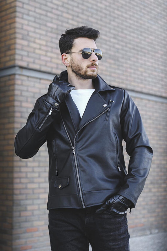 Tuci Aldrin Slim Fit Leather Jacket