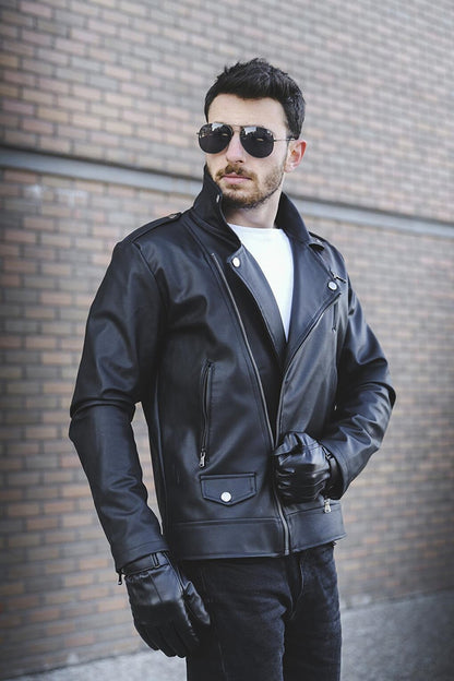 Tuci Aldrin Slim Fit Leather Jacket