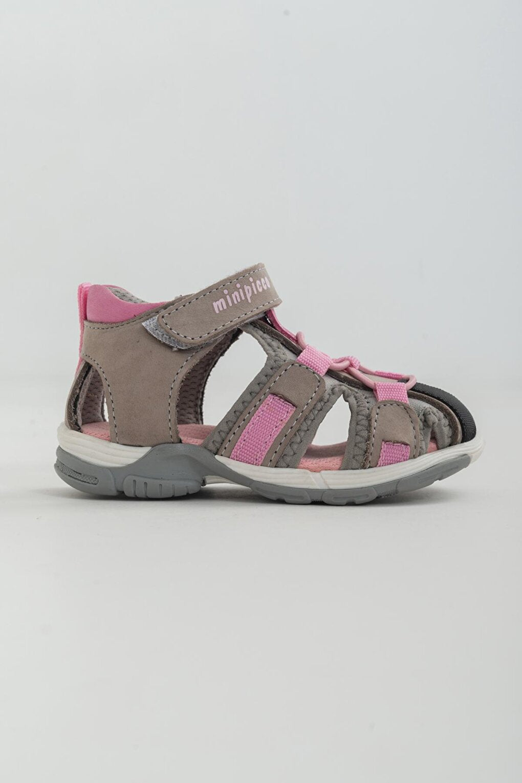 Unisex Children's Gray-Pink Leather healthy Outdoor Children's Sandals