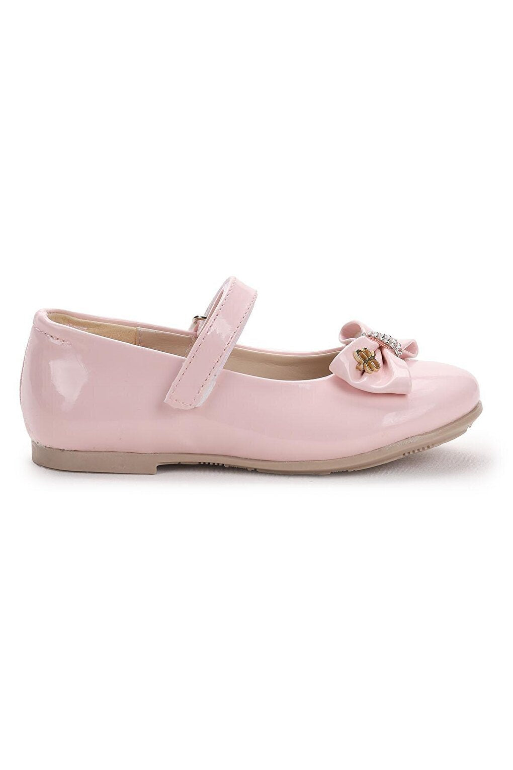 Velcro Bow Girls' Ballerina Shoes Ege 201 Patent Leather