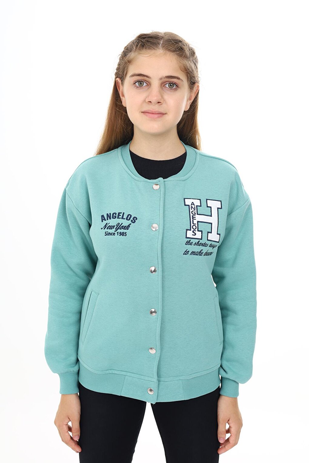 Girl's College Style H Printed Jacket 7 -13 Years Lx273