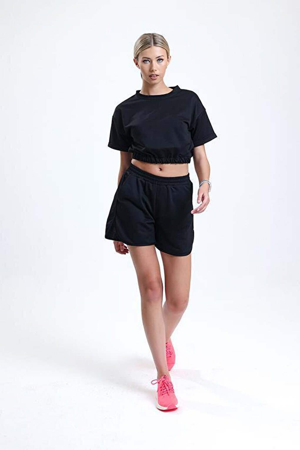 Ltn-G201 Crop Shorts Set