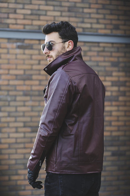 Tuci Aldrin Slim Fit Leather Jacket