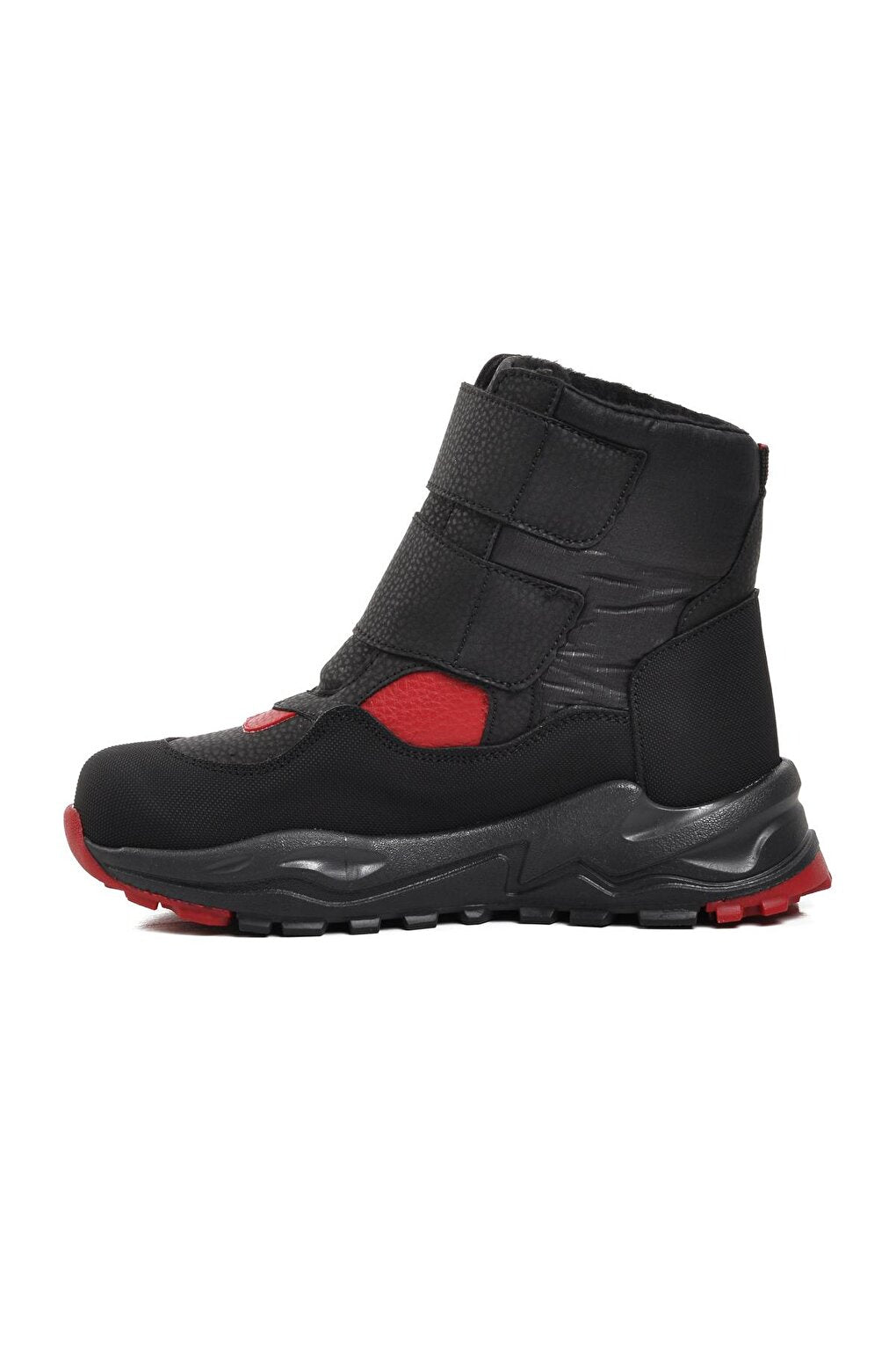 FY224-P Black-Red Children's Snow Boots with Fleece Inside