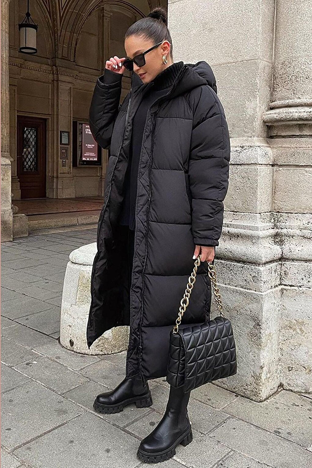 Black Long Puffer Jacket