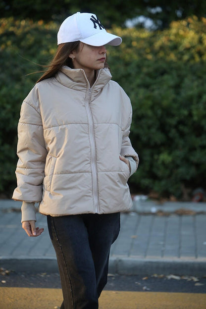 Beige Puffer Jacket MG5603