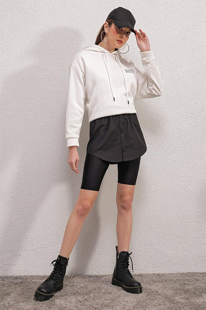 Sweatshirt Sweater Bottom Women's Shirt Skirt