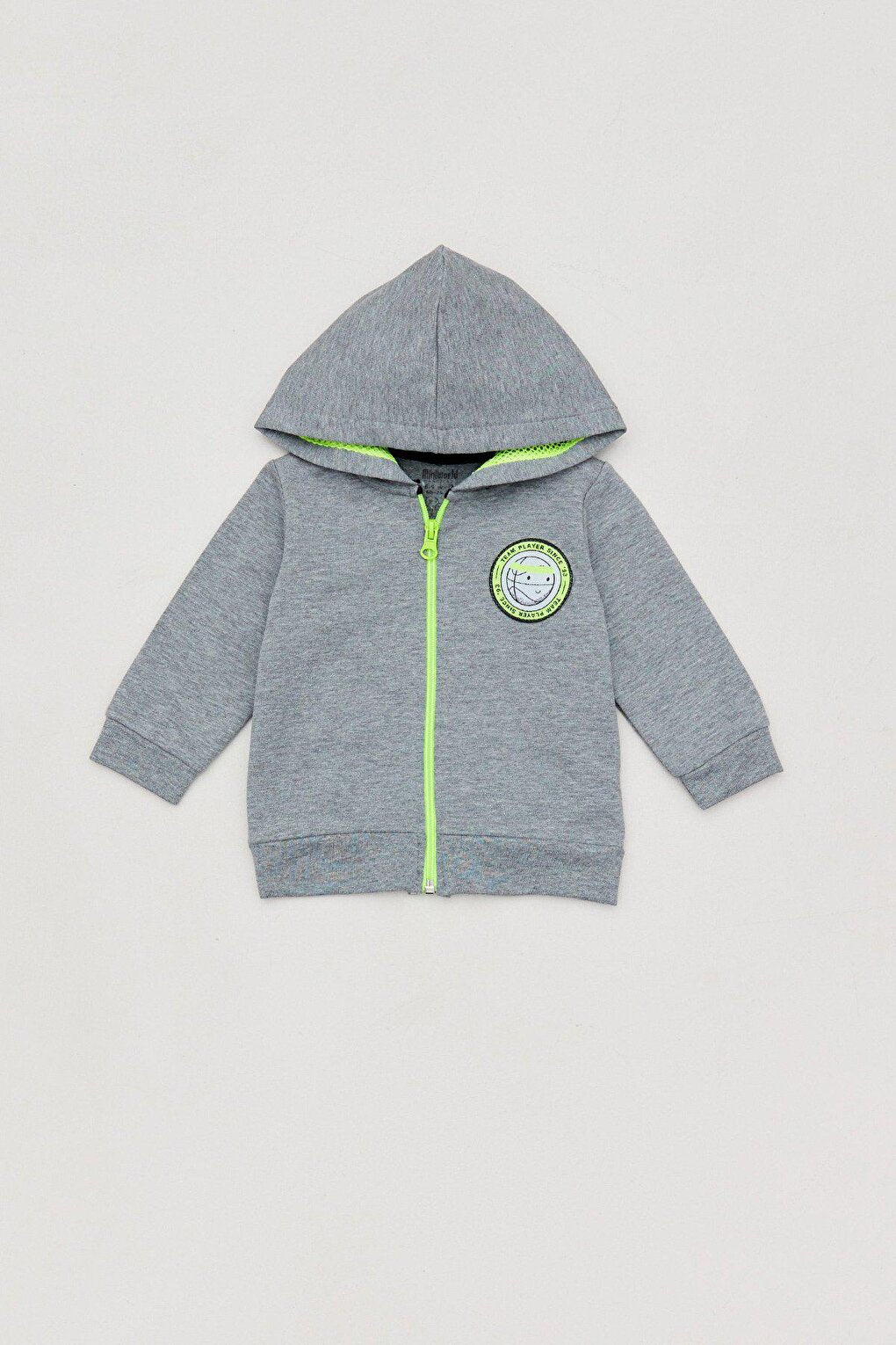 Zippered Hooded Boy's Sweatshirt with Mesh