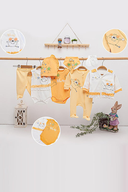 Orange Monster Patterned 8-Piece Baby Hospital Release Set 16856