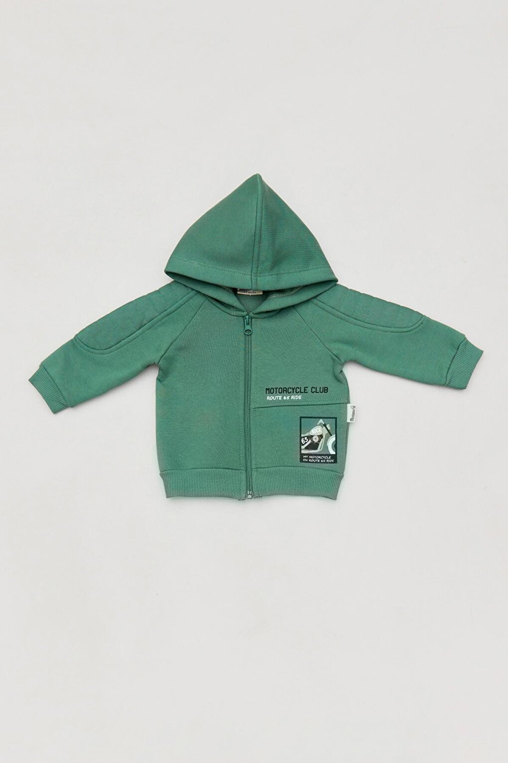 Printed Hooded Boy's Zippered Sweatshirt