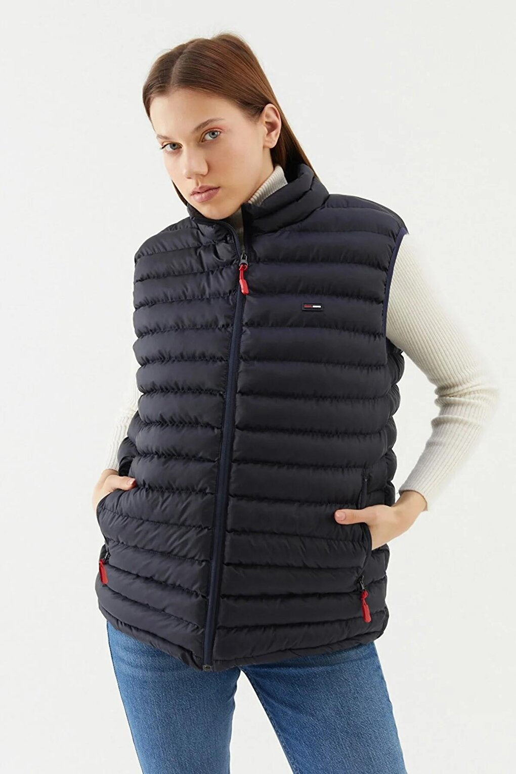 Women's Lined Water and Windproof Regular Fit Inflatable Vest BDY-1000