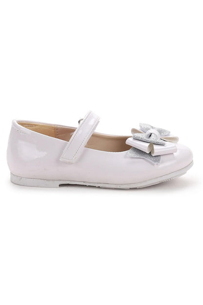 Velcro Sand Glitter Bow Girls Ballerina Shoes Ege 202 Patent Leather