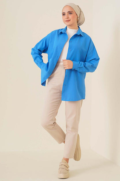 103901 Oversize Basic Hijab Shirt - Saks