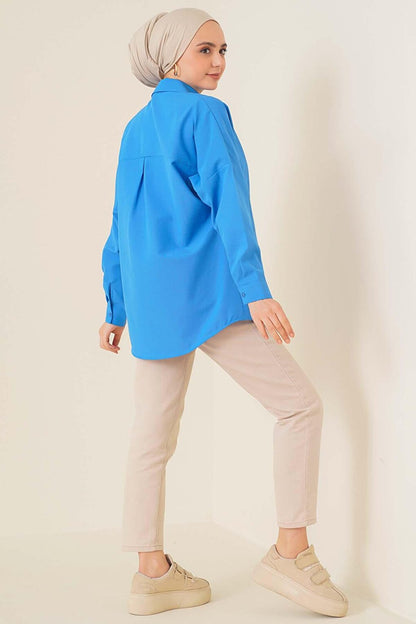 103901 Oversize Basic Hijab Shirt - Saks