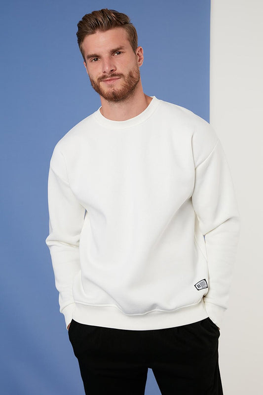 Regular Fit Crew Neck Cotton Soft Lined Sweatshirt 5905255