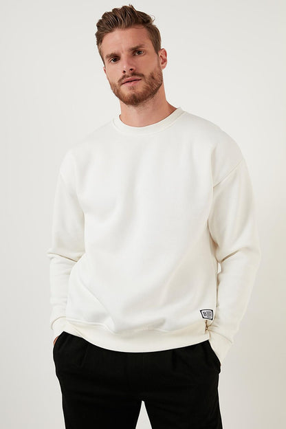 Regular Fit Crew Neck Cotton Soft Lined Sweatshirt 5905255