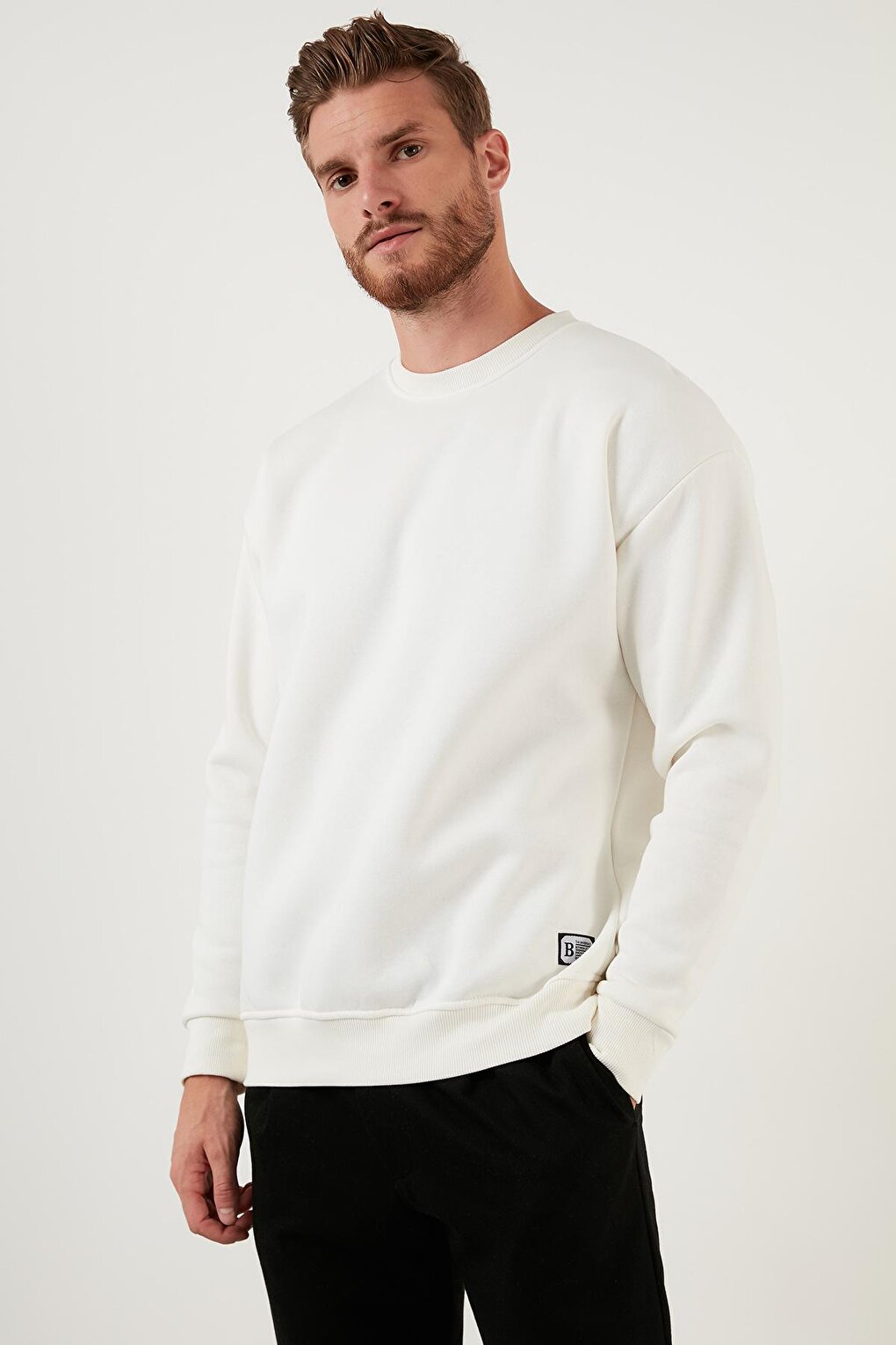 Regular Fit Crew Neck Cotton Soft Lined Sweatshirt 5905255