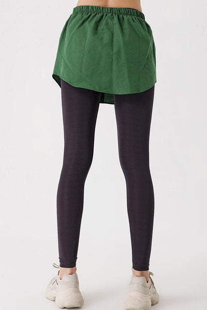 1888 Sweatshirt and Shirt Skirt Under Sweater - Emerald Green