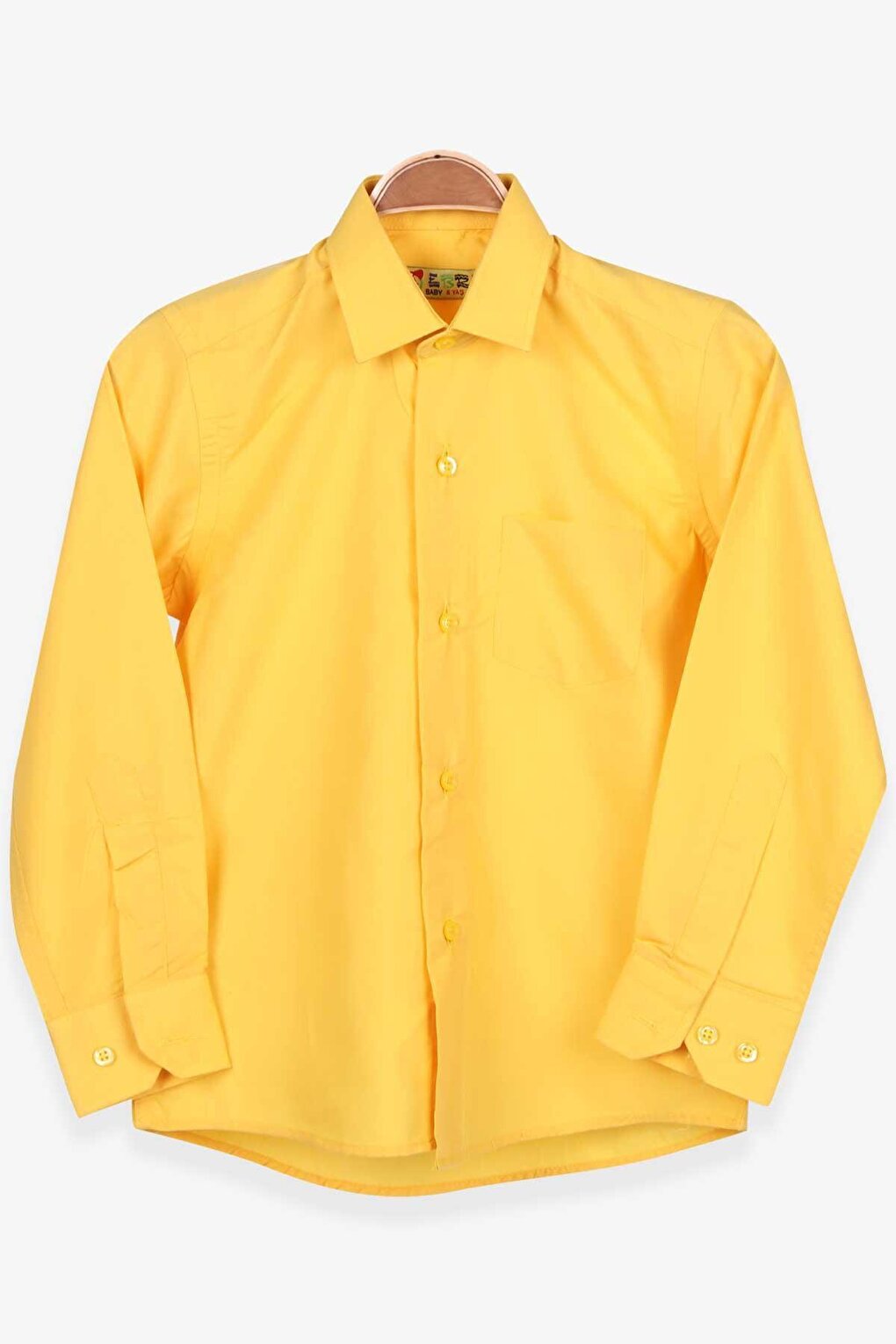 Boy's Shirt Basic Mustard Yellow (Age 11-12)