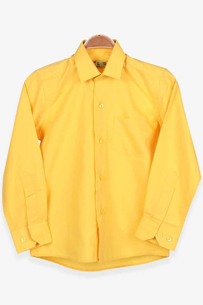 Boy's Shirt Basic Mustard Yellow (Age 11-12)