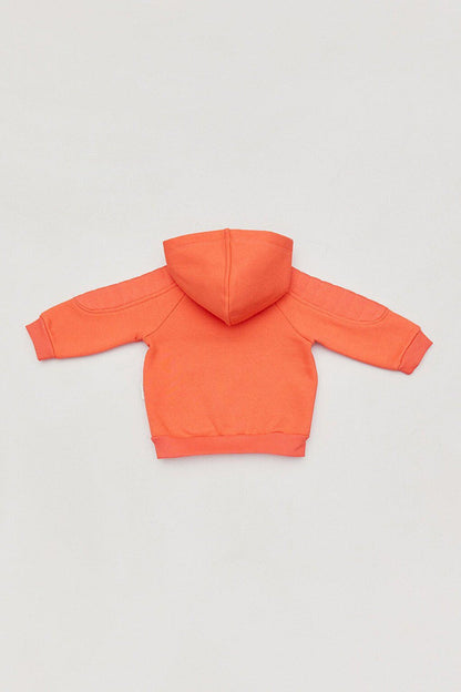 Printed Hooded Baby Boy Zipper Sweatshirt