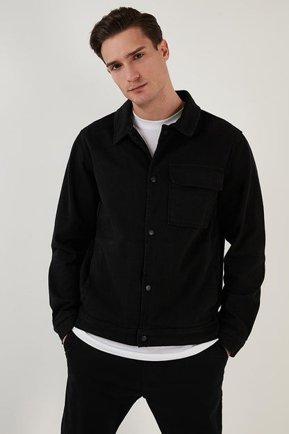 100% Cotton Regular Fit Shirt Jacket with Pockets 497WHIZ