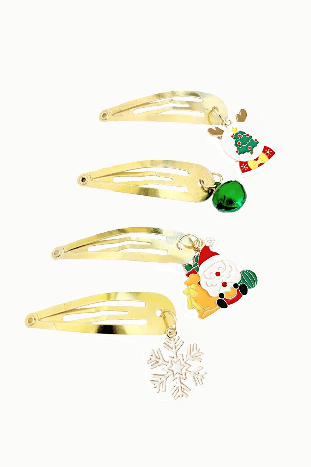 Christmas Charm Alsace Snap Hair Clip Pack of 4