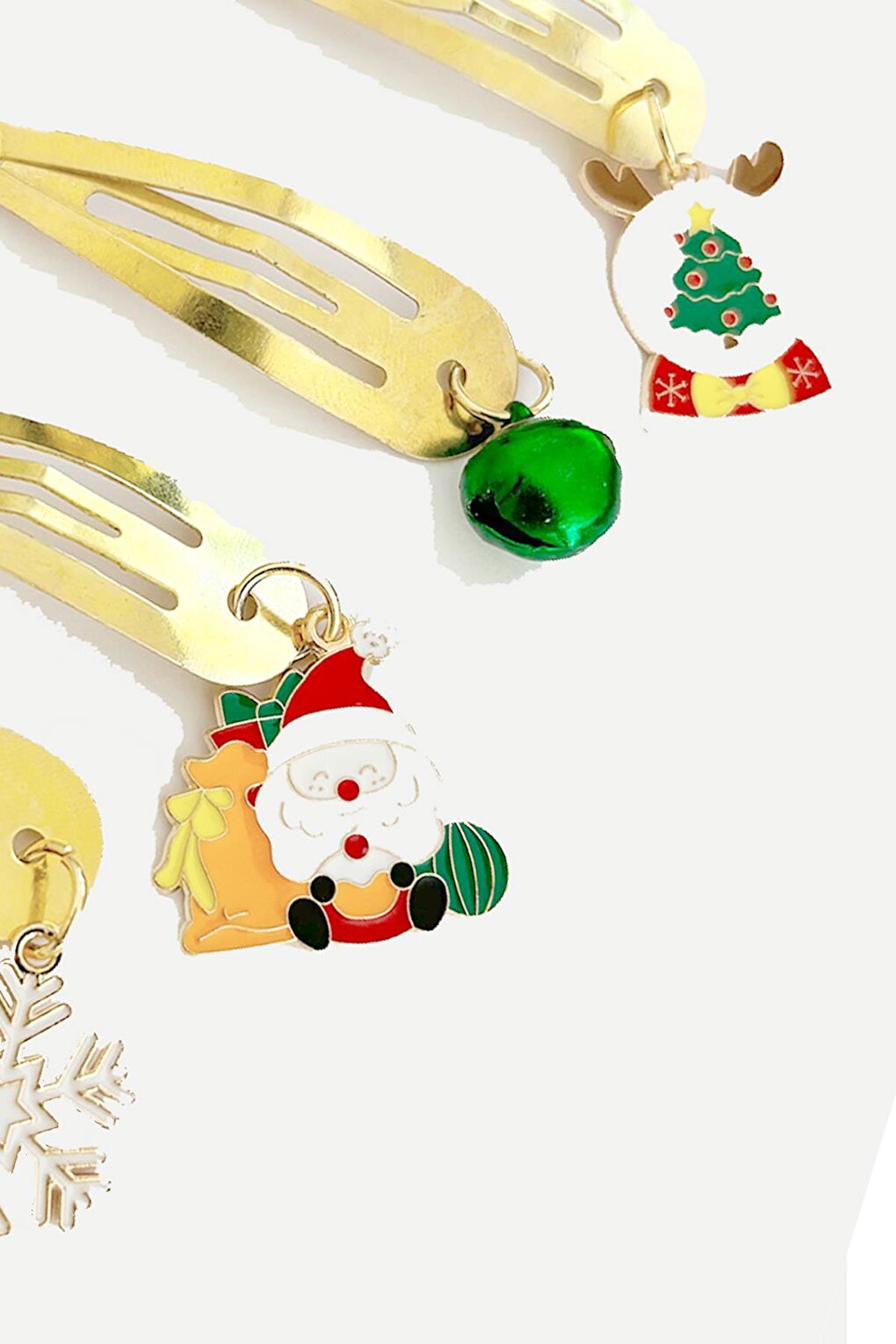 Christmas Charm Alsace Snap Hair Clip Pack of 4