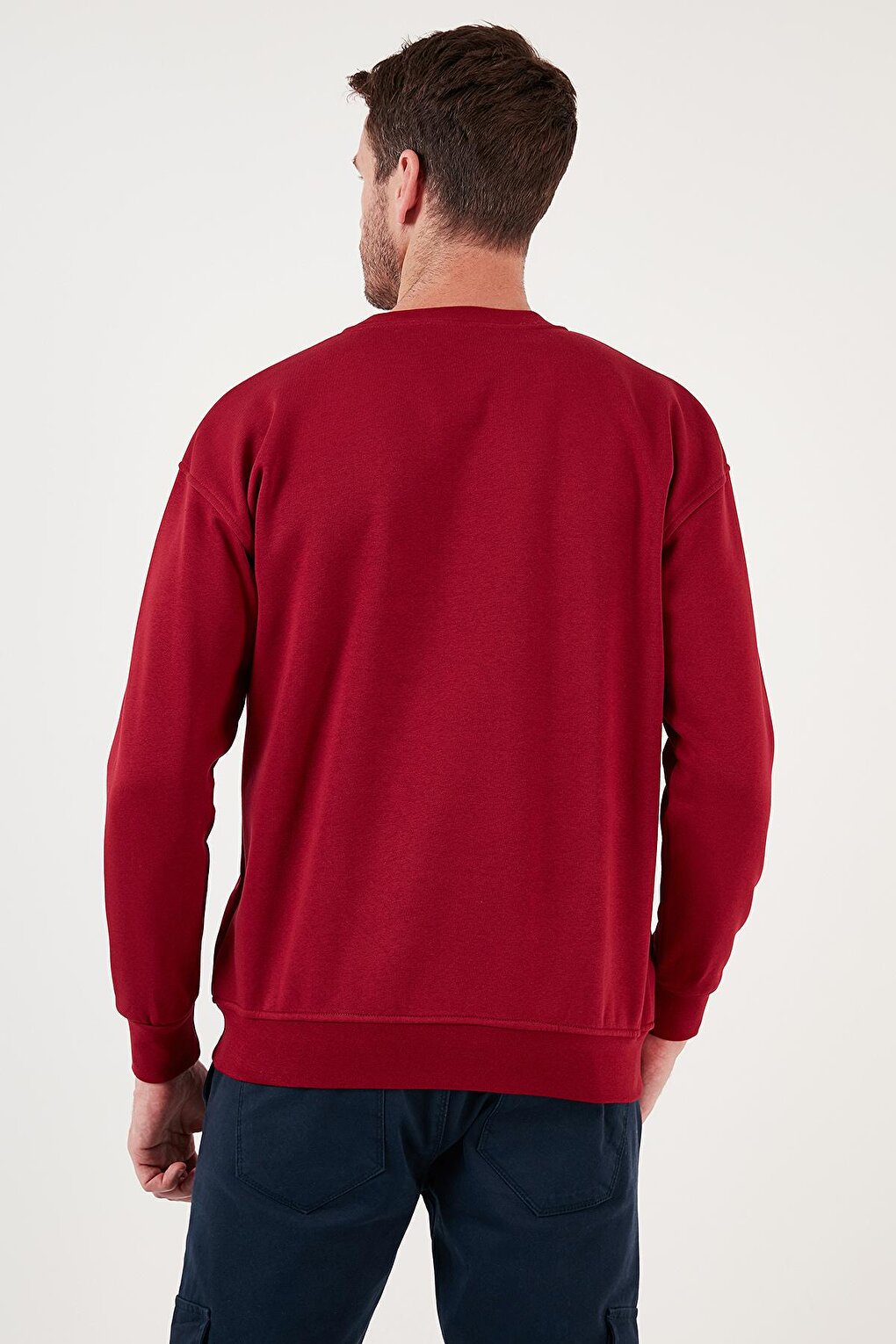 Regular Fit Crew Neck Cotton Soft Lined Sweatshirt 5905255