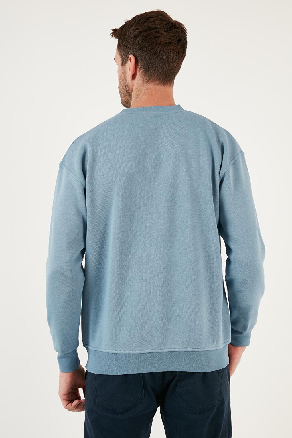 Regular Fit Crew Neck Cotton Soft Lined Sweatshirt 5905255