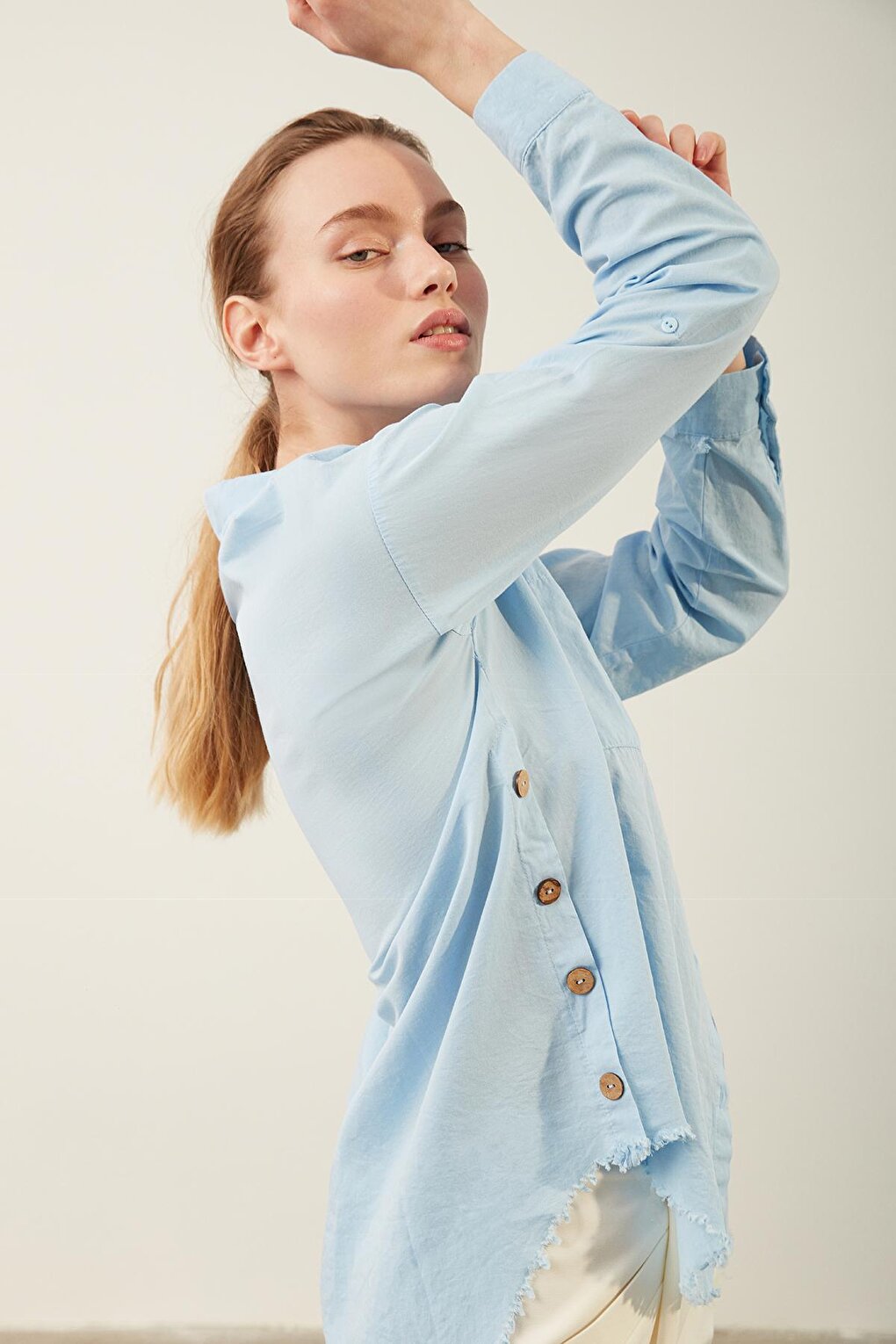 Oversize Baby Blue Shirt