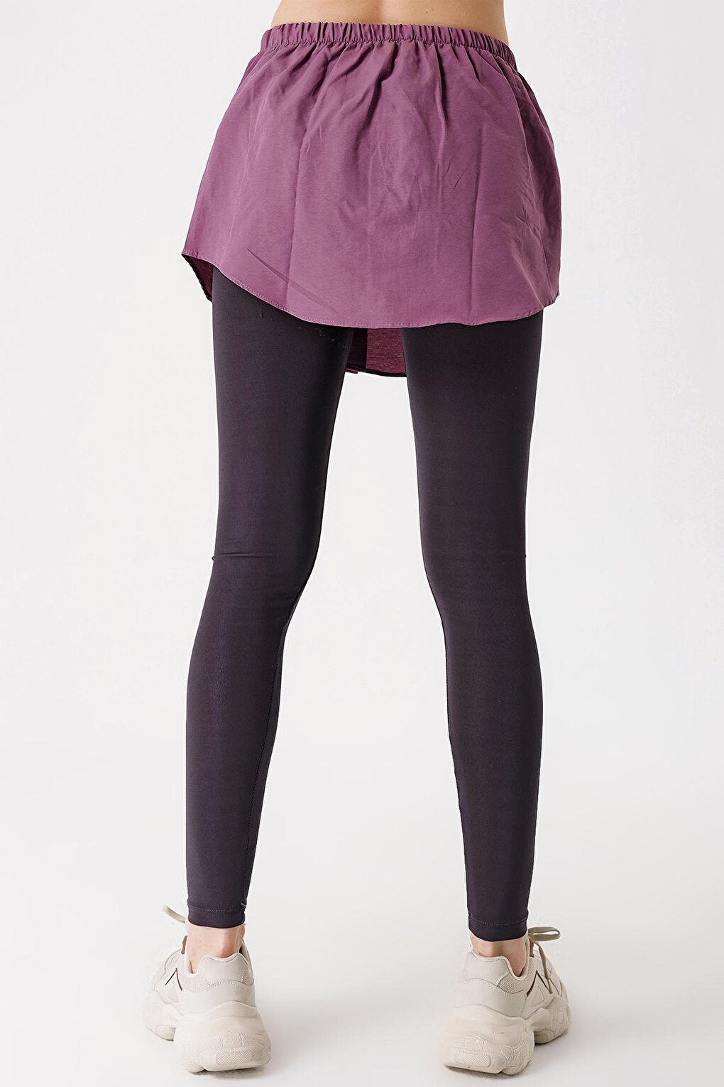 1888 Sweatshirt and Shirt Under Sweater Skirt - Dark Lilac