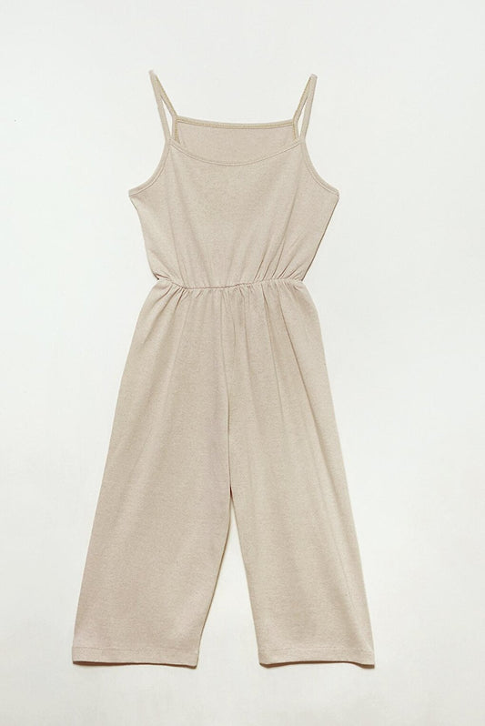 Brown Girl's Summer Jumpsuit