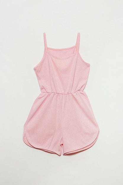 Girls' Jumpsuit with Pink Shorts