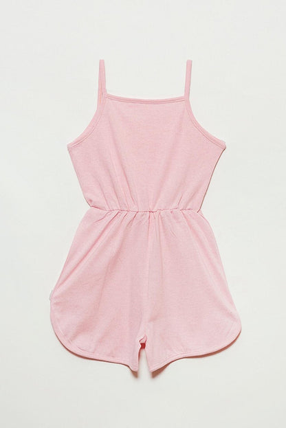 Girls' Jumpsuit with Pink Shorts