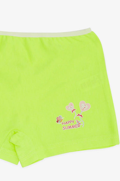 Girl's Boxer Bubble Printed Neon Green (Age 7)