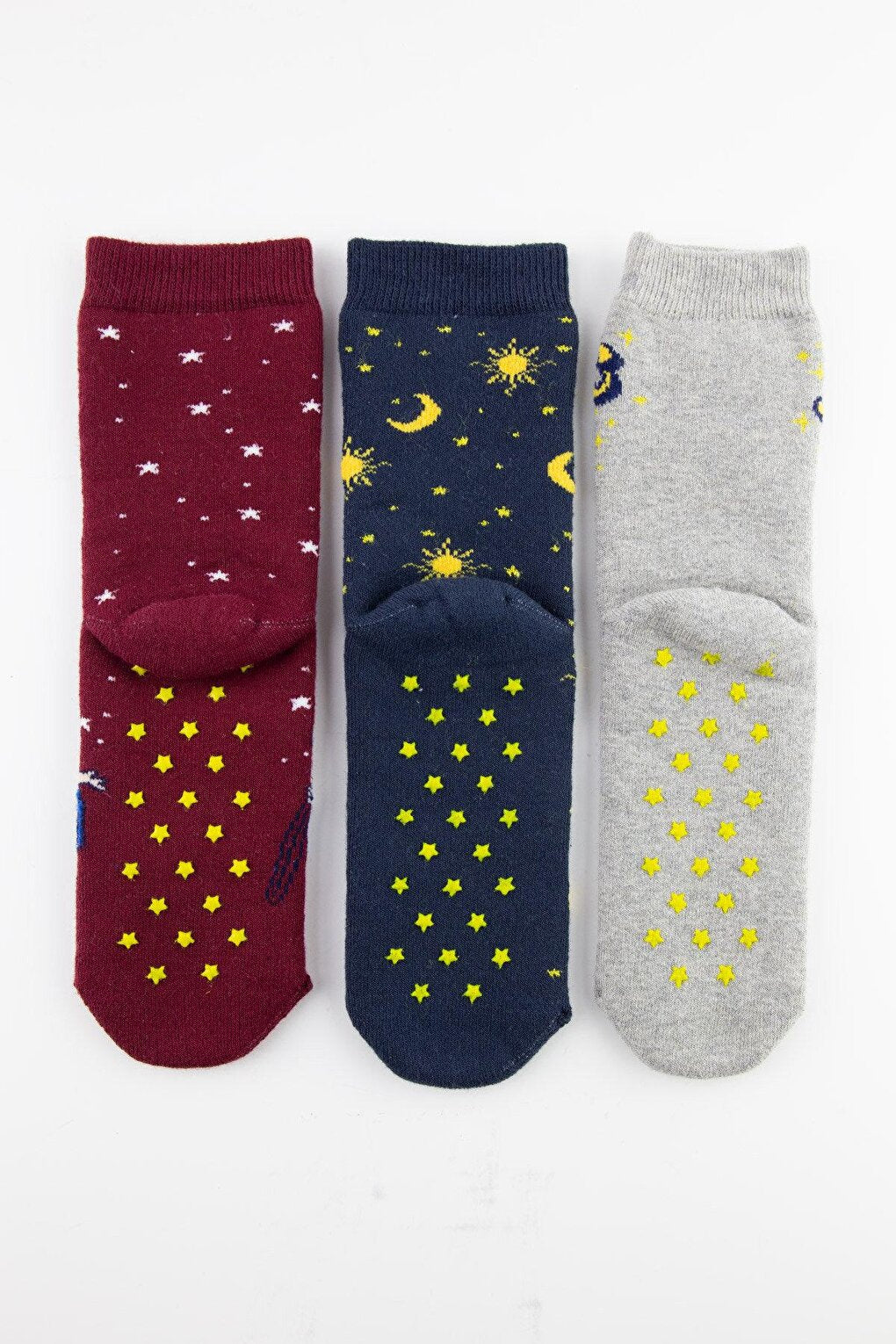 3-Piece Star Anti-Slip Sole Towel Children's Socks