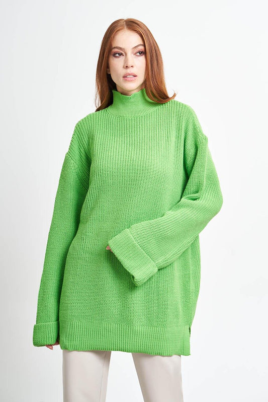 Thessaloniki Knitted Fisherman Light Green Knitwear