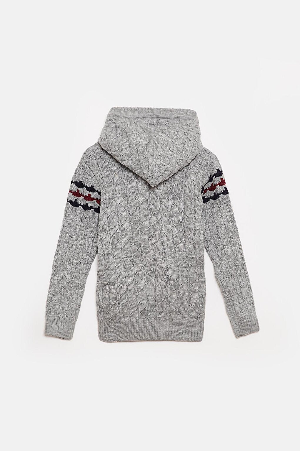 Fur Detailed Knitwear Boys Cardigan