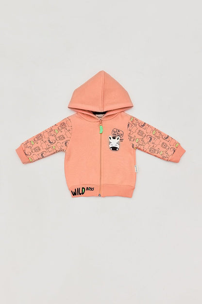 Printed Hooded Baby Boy Sweatshirt